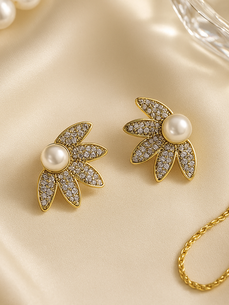 Aurora Pearl Stud Earrings