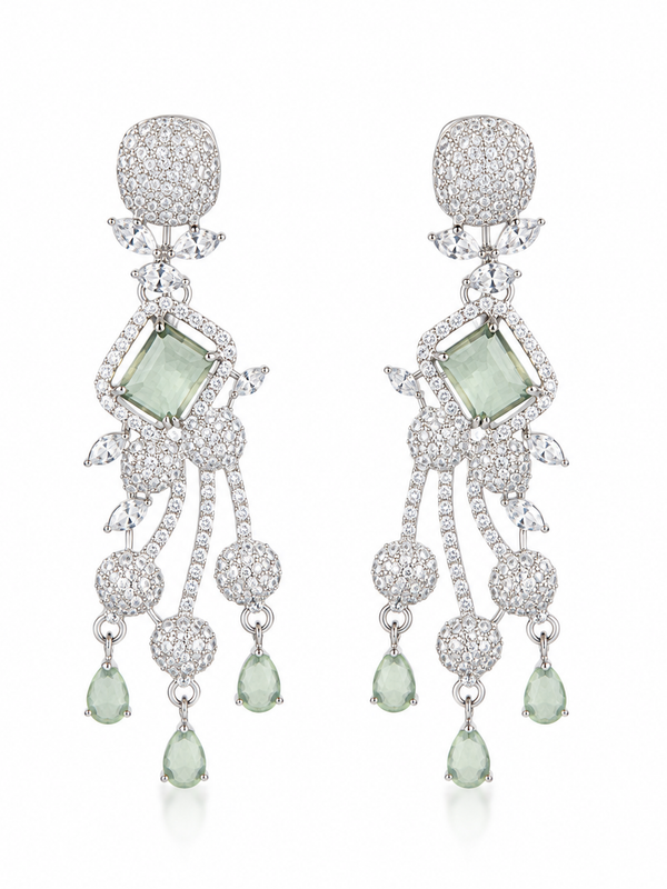 Serena Mint Cascade Earrings