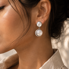 Selene Mother of Pearl Drop Earrings