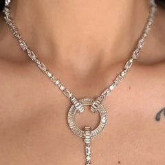 Celestial Diamond Neelam Necklace Set