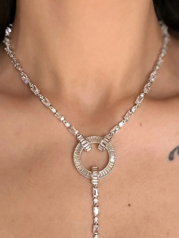Celestial Diamond Neelam Necklace Set