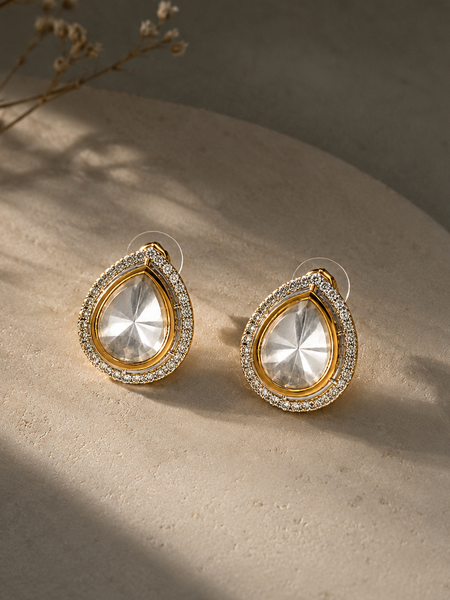 Aaina Kundan Studs