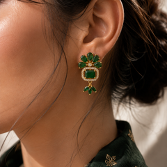 Aaranya Emerald Drop Earrings