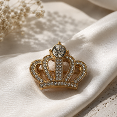 Royal Crest Crown Brooch