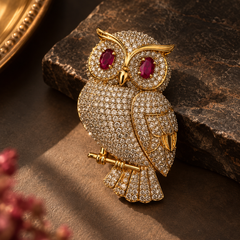 Rakta Drishti Owl Brooch