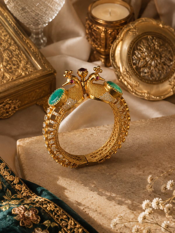 Mayura Mint Peacock Bracelet