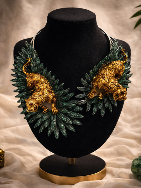 Emerald Panther Royale Statement Set
