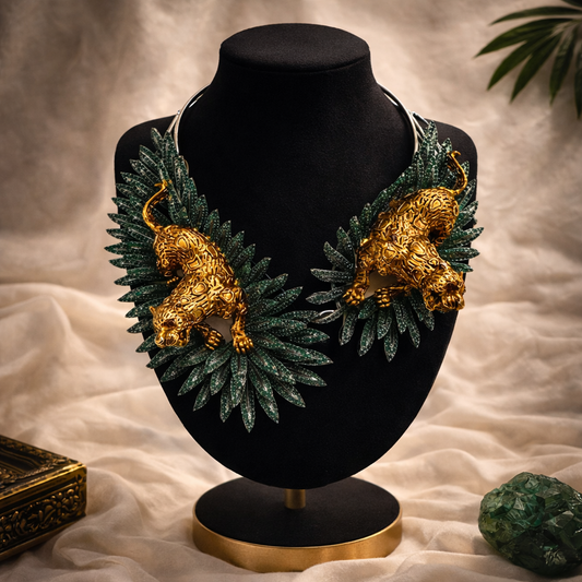 Emerald Panther Royale Statement Set