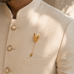 Aurelia Pearl Leaf Lapel Pin