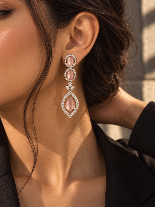 Aurelia Blush Drop Earrings