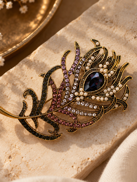 Mor Pankh Brooch