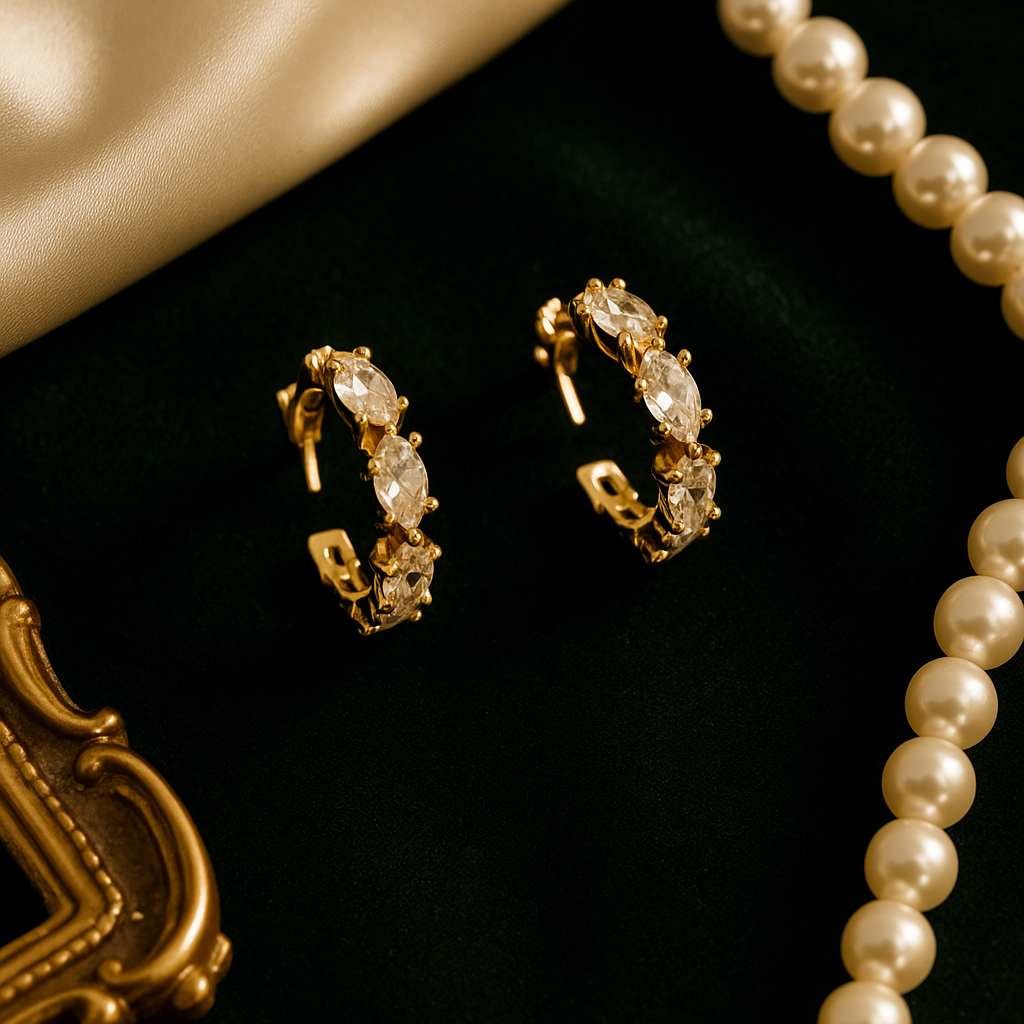 Celestial Marquise Diamond Hoops