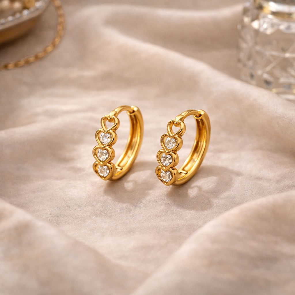 Amora Heart Hoop Earrings