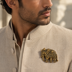Gajraj Heritage Elephant Brooch