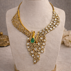 Emerald Peacock Heritage Necklace Set