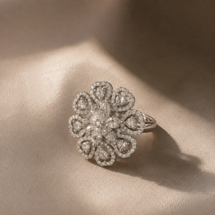 Diamond Bloom Statement Ring
