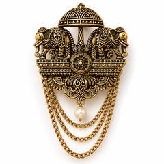 Rajvansh Royal Elephant Brooch