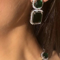Imperial Emerald Diamond Necklace Set