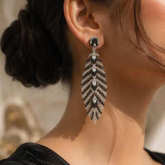 Noira Feather Statement Earrings