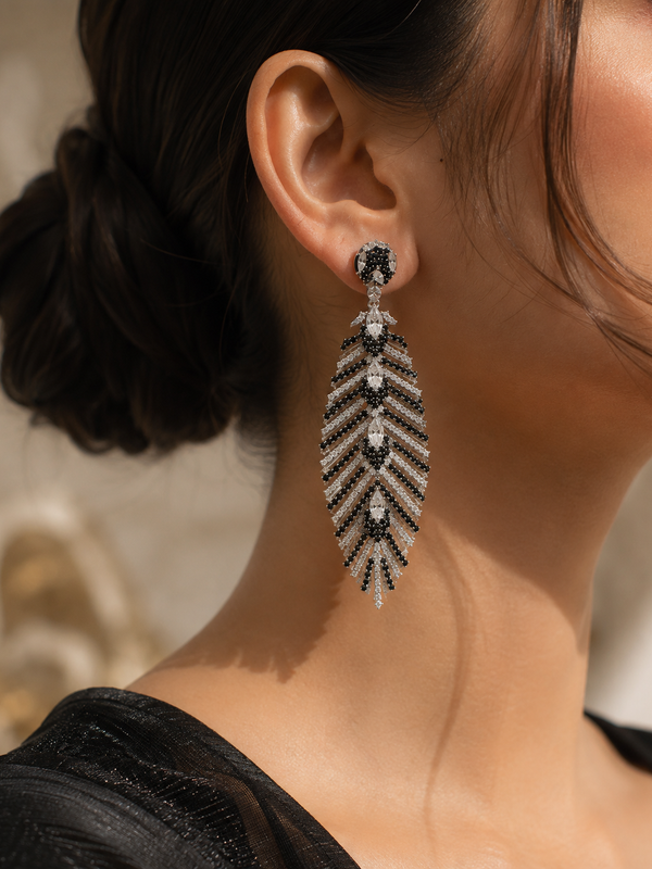 Noira Feather Statement Earrings