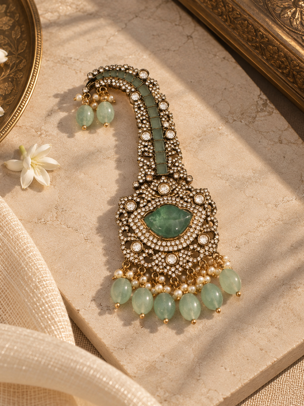 Ziya Mint Kundan Men’s Kalgi