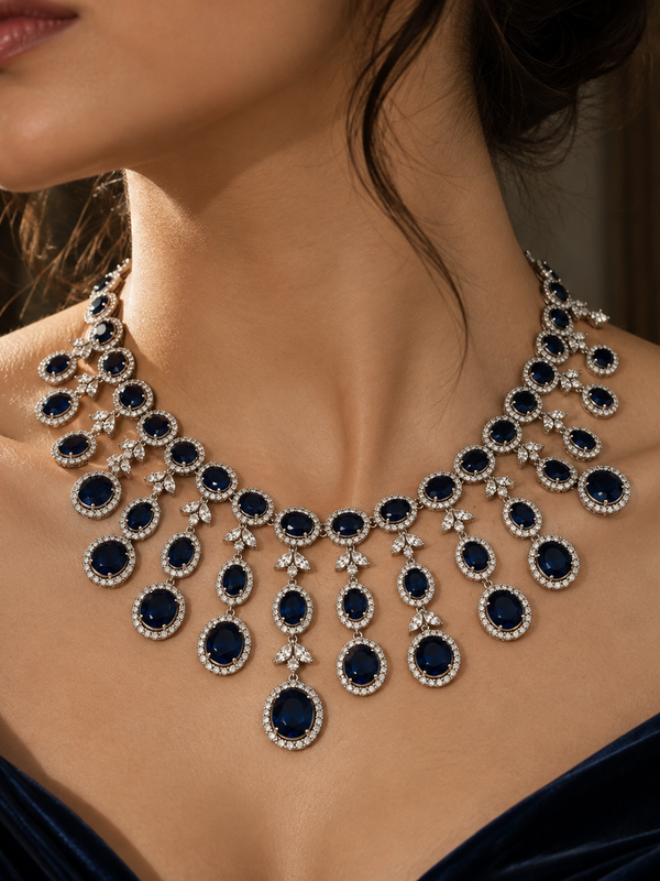 Neelam Cascade Jewellery Set