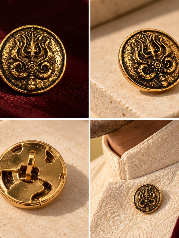 Trishul Shakti Heritage Button Cover