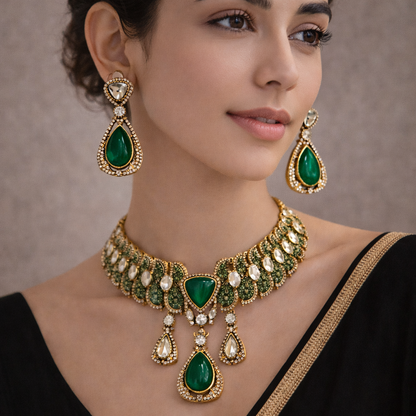 Emerald Noor Heritage Choker Set