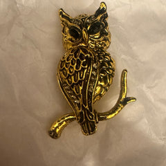 Midnight Owl Statement Brooch