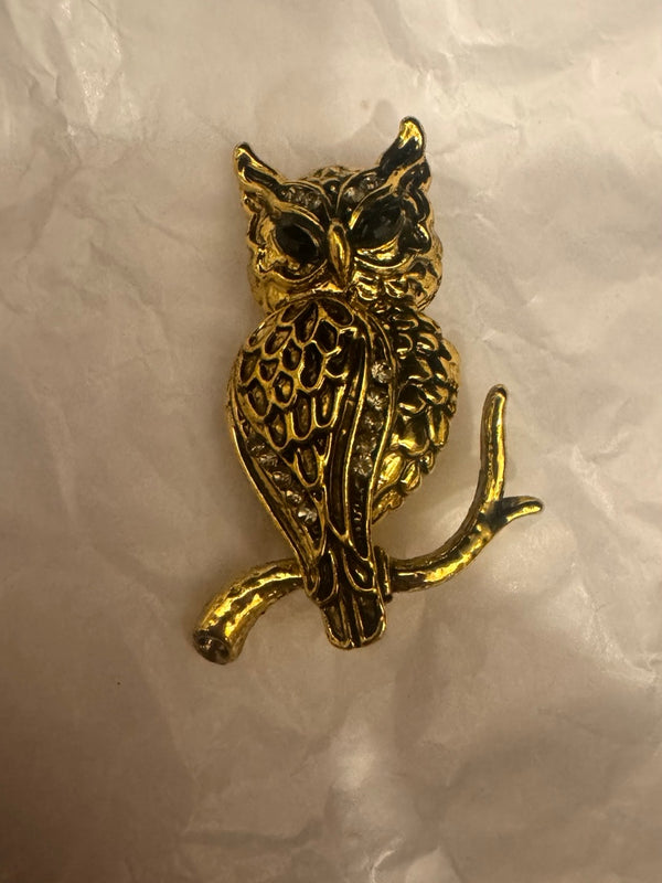 Midnight Owl Statement Brooch