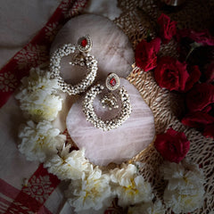 Aarohi Pearl Ember Earrings
