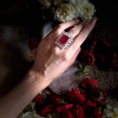 Ruhani ring with ruby
