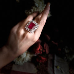 Ruhani ring with ruby