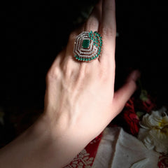 Iqra Emerald Diamond Ring