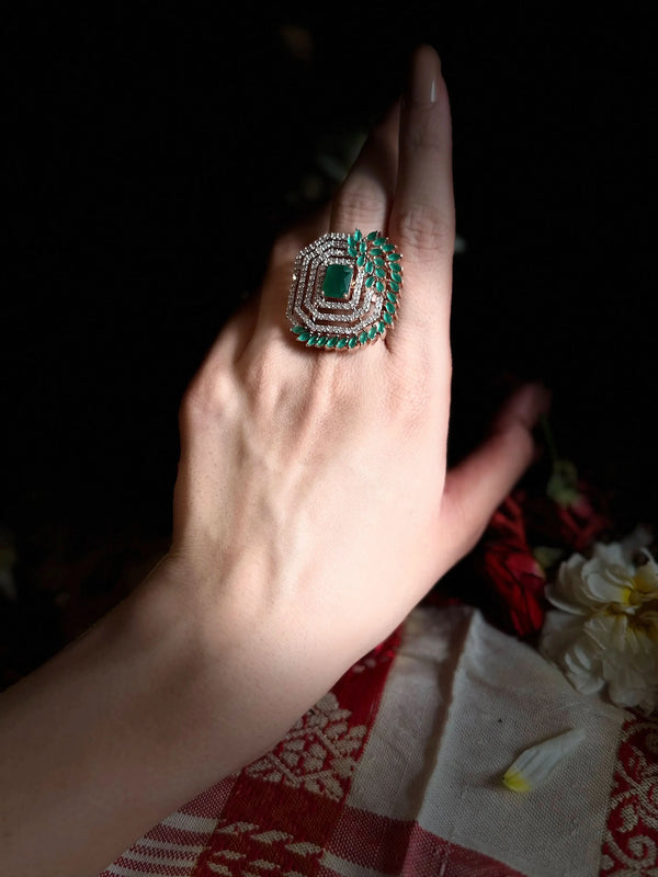 Iqra Emerald Diamond Ring
