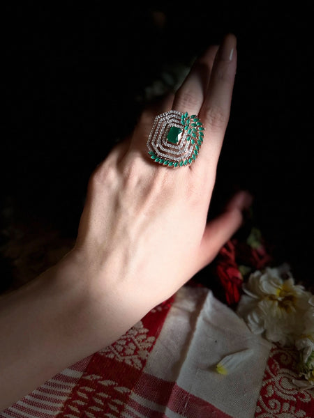 Iqra Emerald Diamond Ring