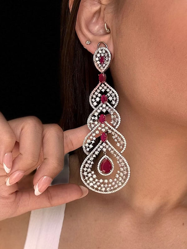Stellar Cascade Diamond Earrings
