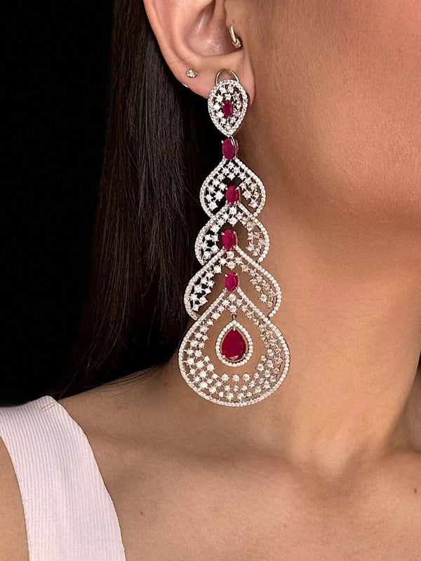 Stellar Cascade Diamond Earrings