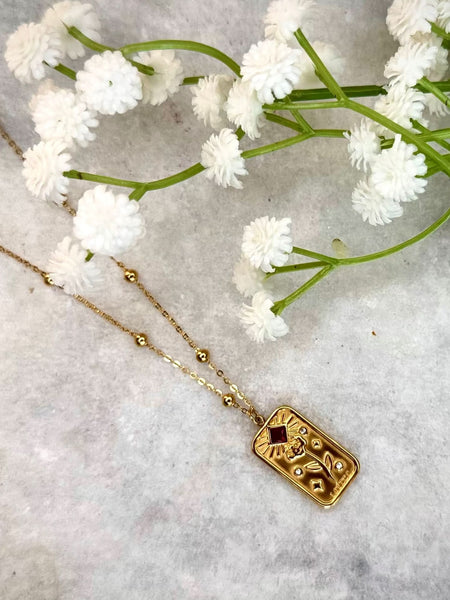 Glowing Flower Pendant - Gold