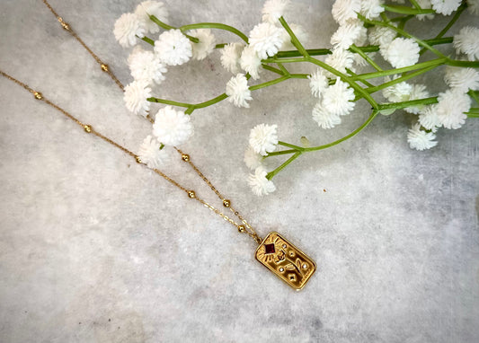 Glowing Flower Pendant - Gold