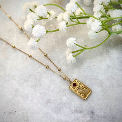 Glowing Flower Pendant - Gold