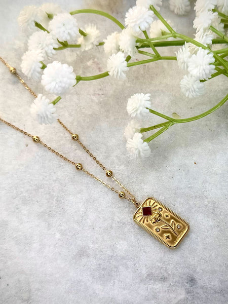 Glowing Flower Pendant - Gold
