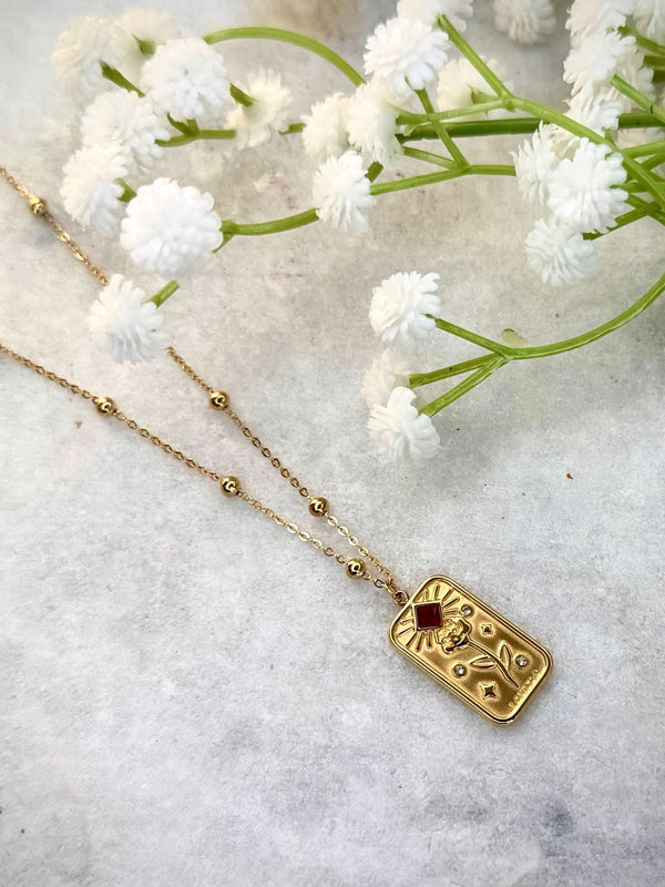 Glowing Flower Pendant - Gold