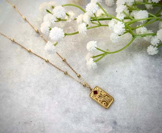 Glowing Flower Pendant - Gold
