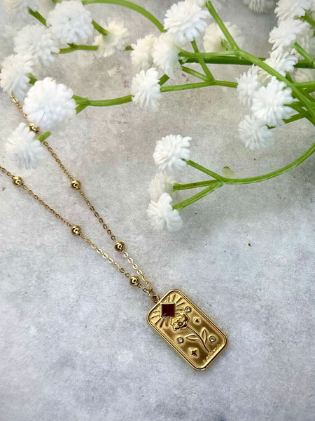 Glowing Flower Pendant - Gold
