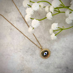 Multi-Colour Evil Eye Pendant Necklace