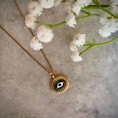 Multi-Colour Evil Eye Pendant Necklace
