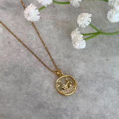 Gold Fish Pendant Necklace