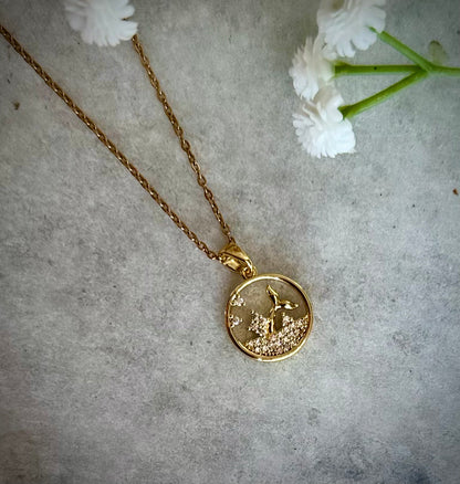 Gold Fish Pendant Necklace