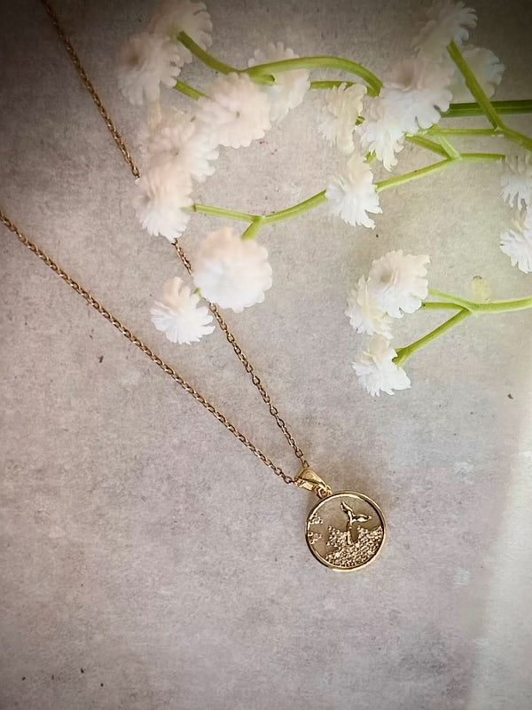 Gold Fish Pendant Necklace